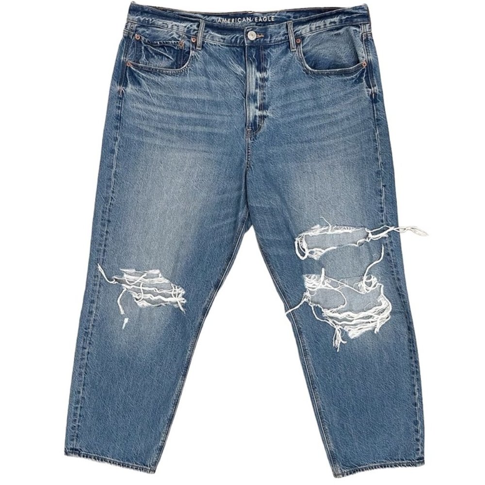 American Eagle AE Ripped 90s Boyfriend Jean in Bright Bluebell Women’s Size 20